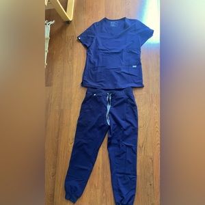 Navy Zamora Jogger Pant (M) and Navy Casma Top (M)